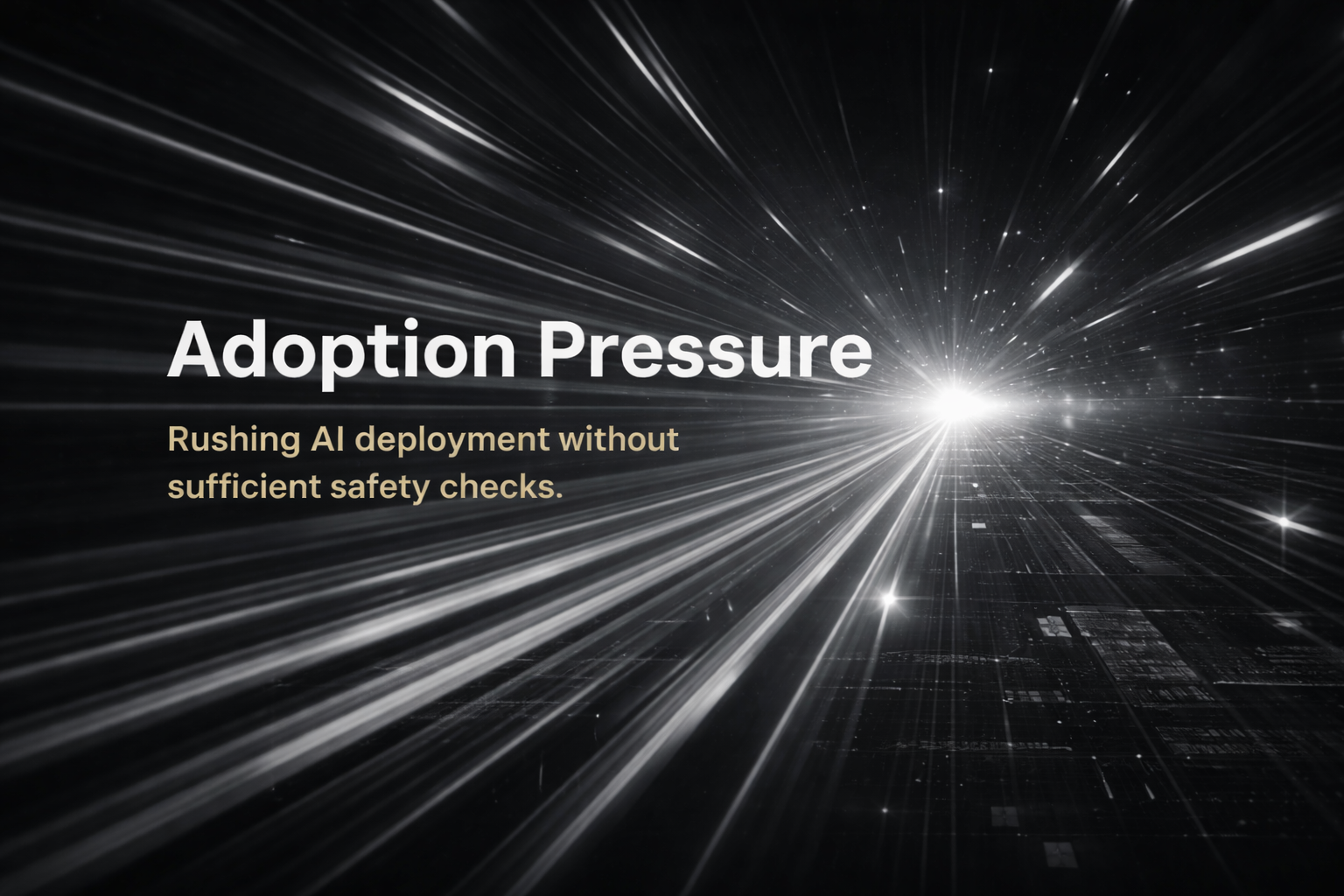 Illustration representing adoption pressure in AI deployment